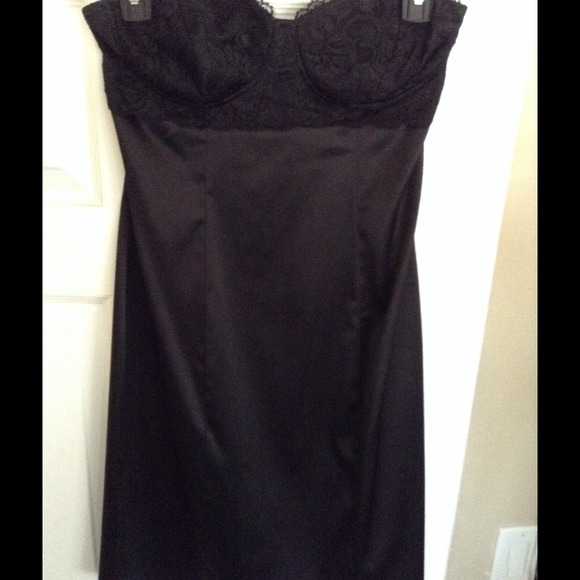 Sexy black tube-top dress