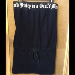 Juicy Couture black cotton tube-top dress