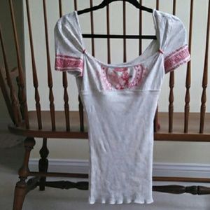 Free People gray sweater tee