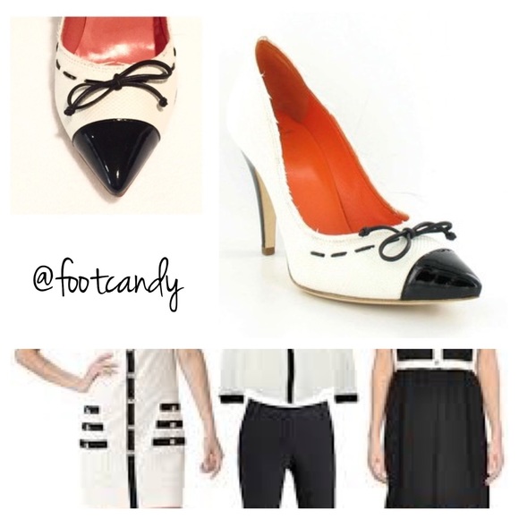 | NWT | Moschino White and Black Pump - Picture 2 of 2