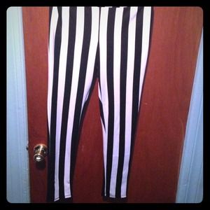 High waist stripped leggings
