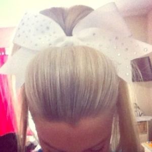 Huge Blingy Cheer bow with rhinestones