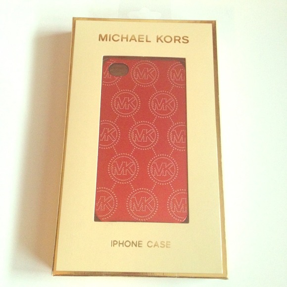 AUTHENTIC & NWT! MICHAEL KORS iPhone 4/4s RED CASE