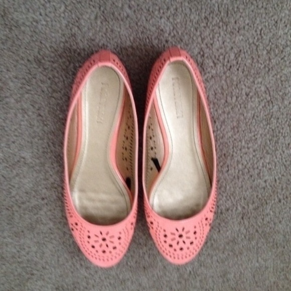 Coral colored slip ons