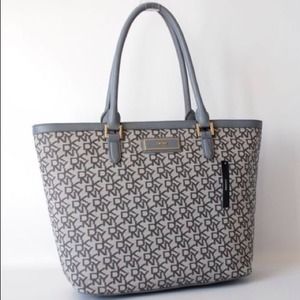 Dkny grey logo tote