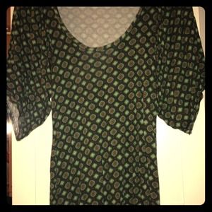 Retro balloon, short sleeve cotton blouse.
