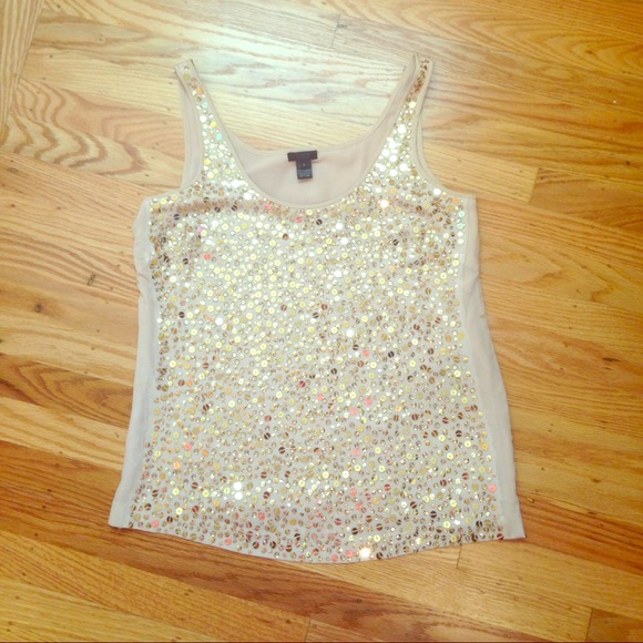J.Crew Silk Sequence Top