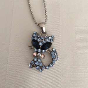 Retro kitty necklace