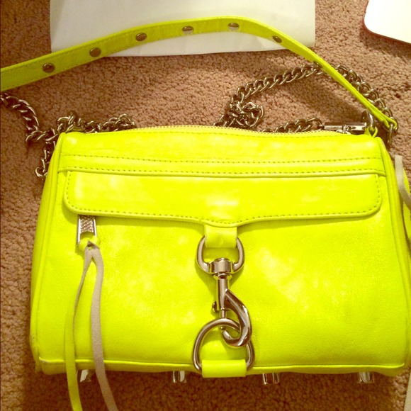 Rebecca minkoff mini Mac bag - lime green