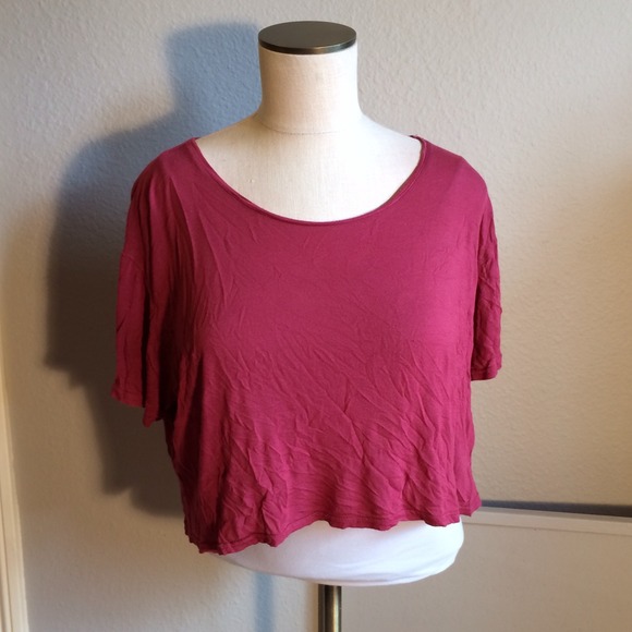 Maroon Crop Top