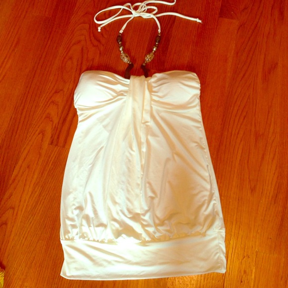 Bead detail halter top...never worn!