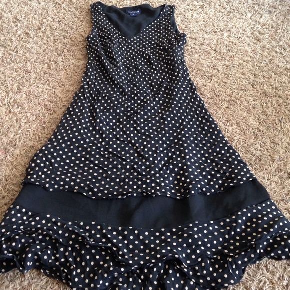 Black and cream Ann Taylor dress