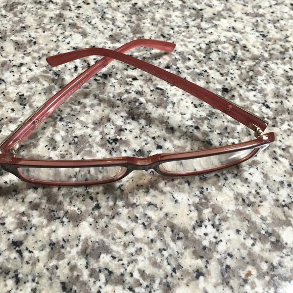 Borghese brown with coral accent reading glasses