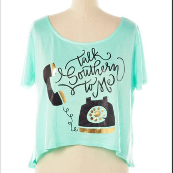 BNWT Judith March "Talk Southern to me Crop