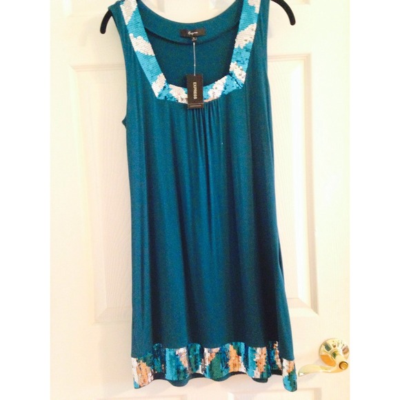 CLOSING Teal Sequin Dress