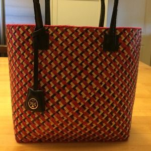 Authentic Tory Burch Straw Tote