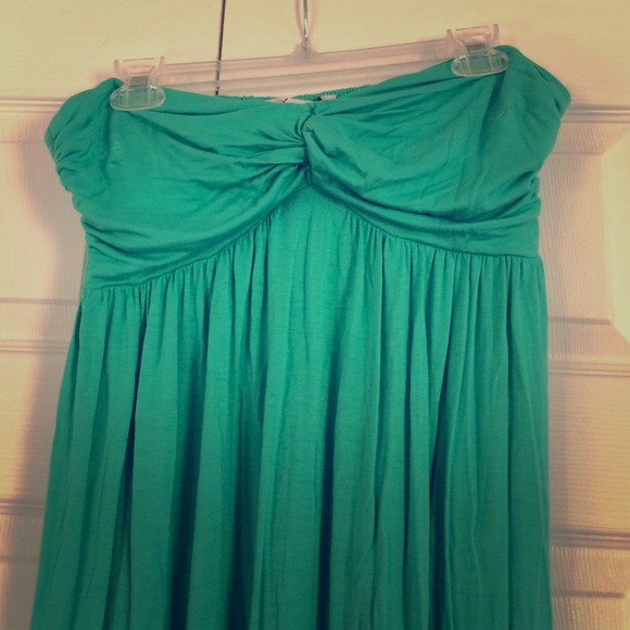 Green Strapless Dress