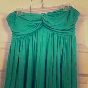 Green Strapless Dress