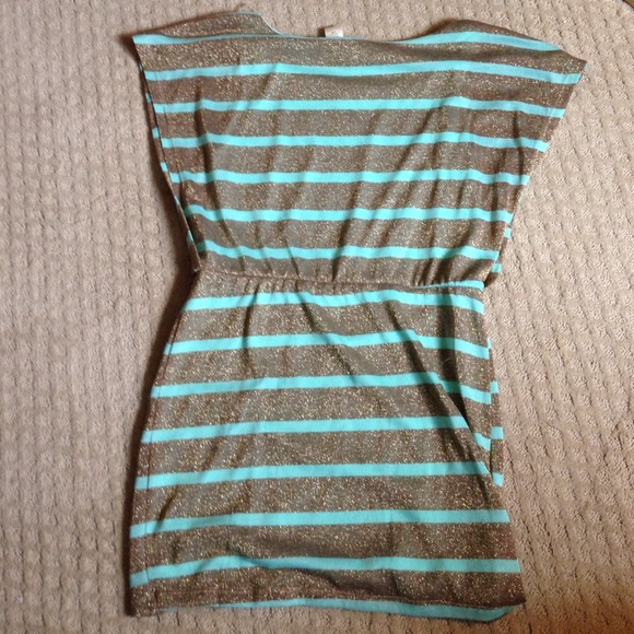 Cute Gold and teal dress - Picture 3 of 3