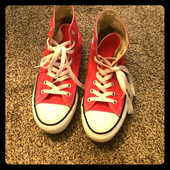 Hot pink high too converses only worn once!
