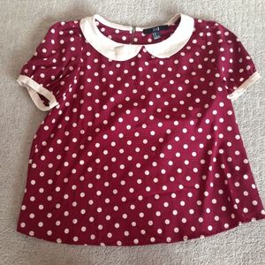 Forever 21 Polka Dot Collar Blouse