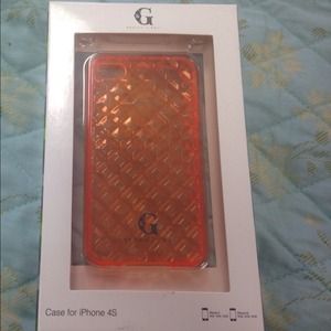 Orange jeweled iPhone 4S case.
