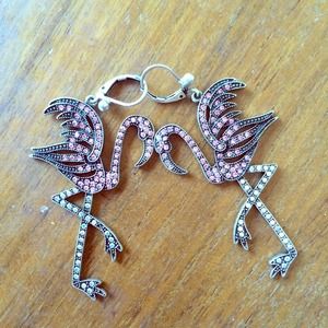 Flamingo earrings.