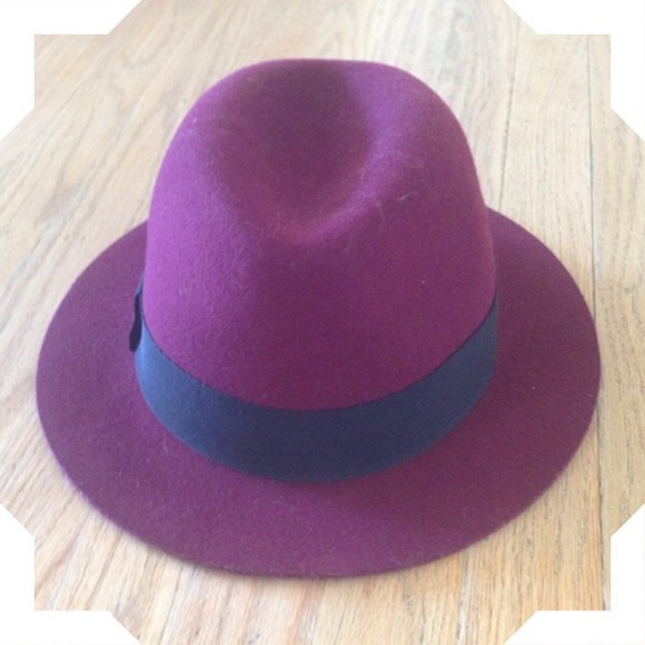 Burgundy fedora