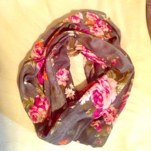 Floral infinity scarf