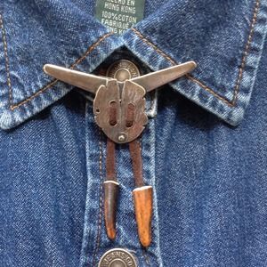 Silver and suede collar decoration from Germany