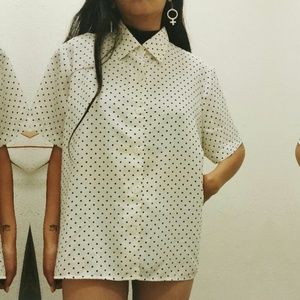 BOGO Vintage Polka Dot Button Up