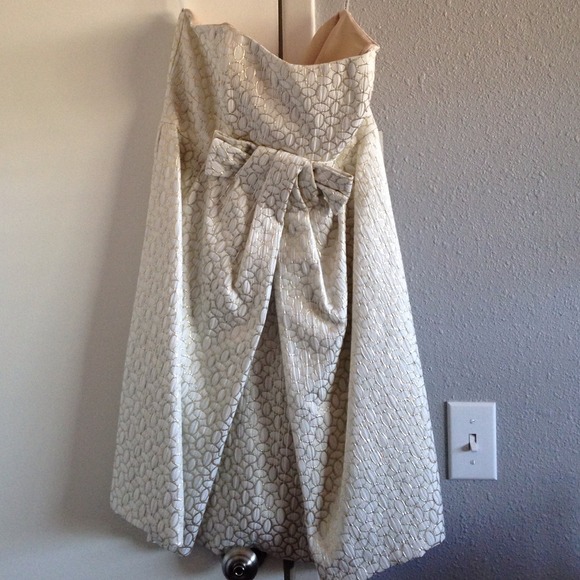Cream with gold dress