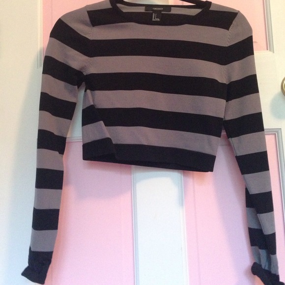 Forever 21 Striped Crop Top