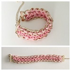 Anthropologie pink nautical bracelet