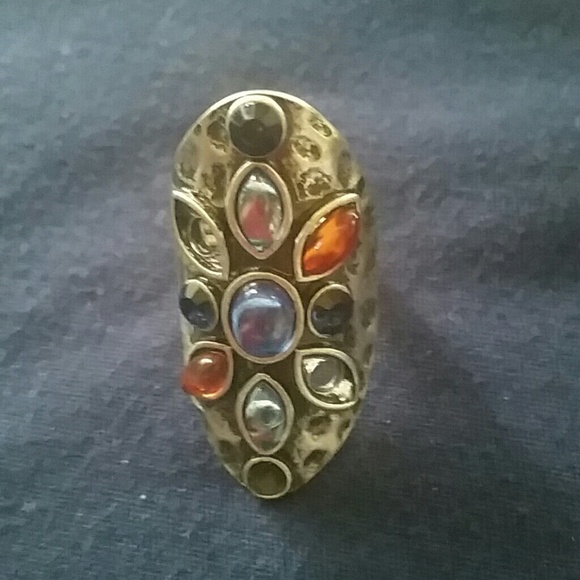 Multi colored adjustable ring