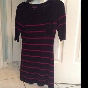 Pink and black stripe sweater