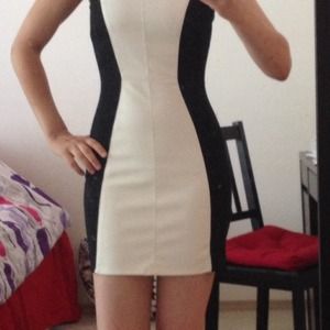 H&M Black & off white Dress