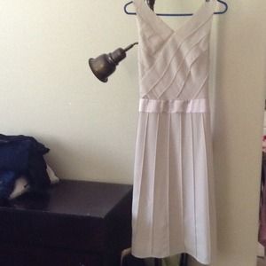 Flirty taupe cocktail dress