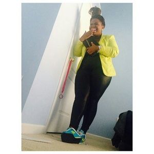 Neon green blazer and New Balence Shoes(Bundle)