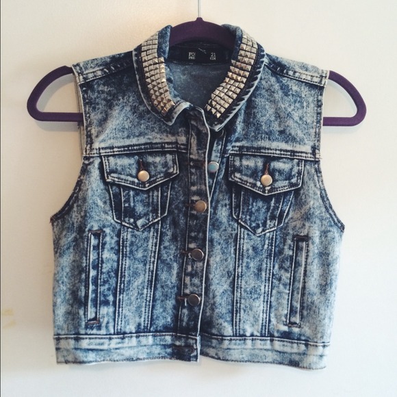 Faded Studded Vest