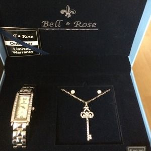 ❌❌SOLD❌❌Watch, Necklace and Earring Jewelry Set
