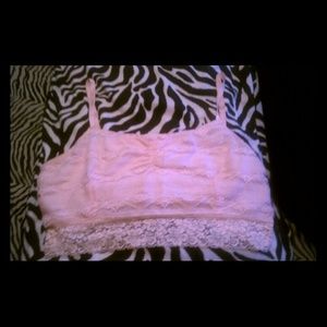 Pink lace bralette