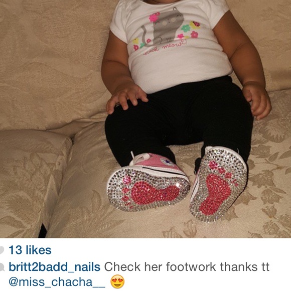 Embellished converse crib shoes any crib size - Picture 2 of 3