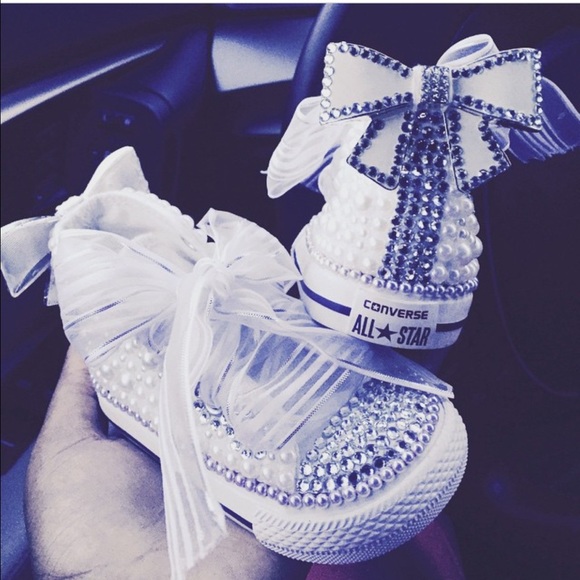 Embellished converse crib shoes any crib size - Picture 3 of 3