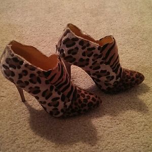 Faux fur booties