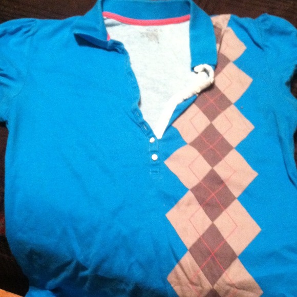 Old Navy Blue half button shirt