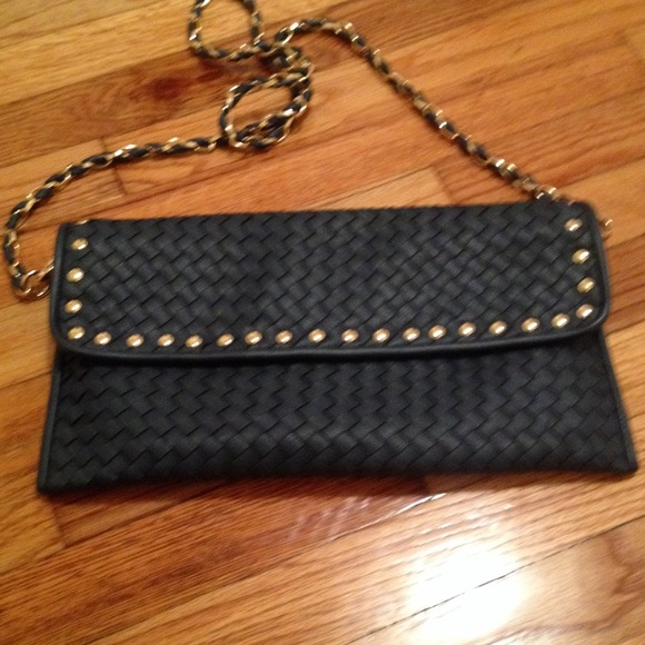 Deau lux navy cross body with gold accents