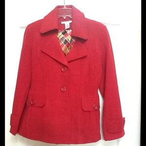 Vintage CAbi Red Tea Coat