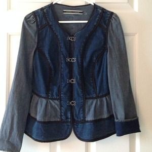 Anthropologie Denim Victorian Jacket