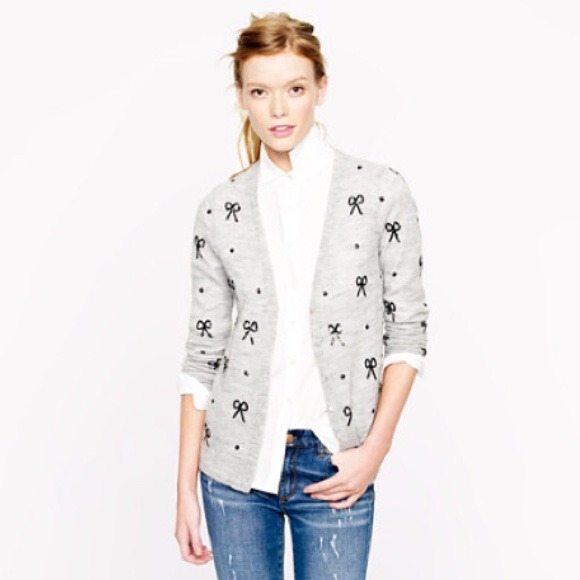 J. CREW sequin bow sweater